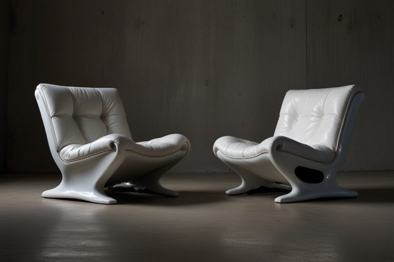 Unlock the Stylish 1990s-Air-Lounge-Chairs-by-Fabio-Novembre-Set-of-2